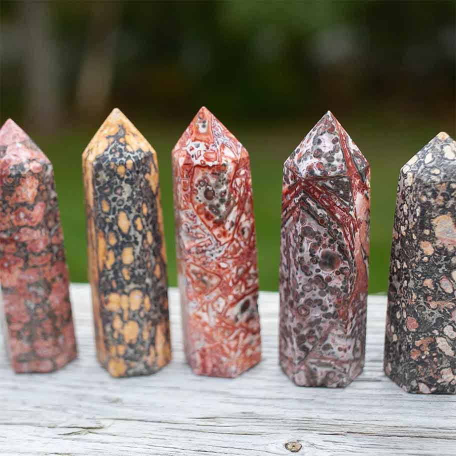 Crystal Leopardskin Jasper Connection Item